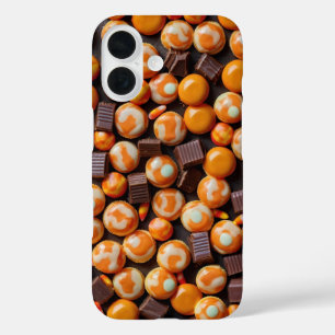 Trick or Treat Candy Pattern iPhone 16 Case