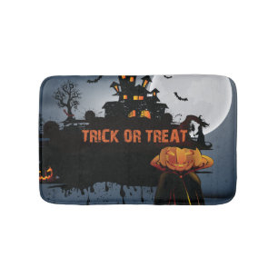 Trick or treat castle  bath mat