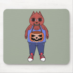Trick or Treat Cat Mouse Pad