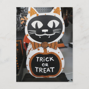 Trick Or Treat Cat Postcard