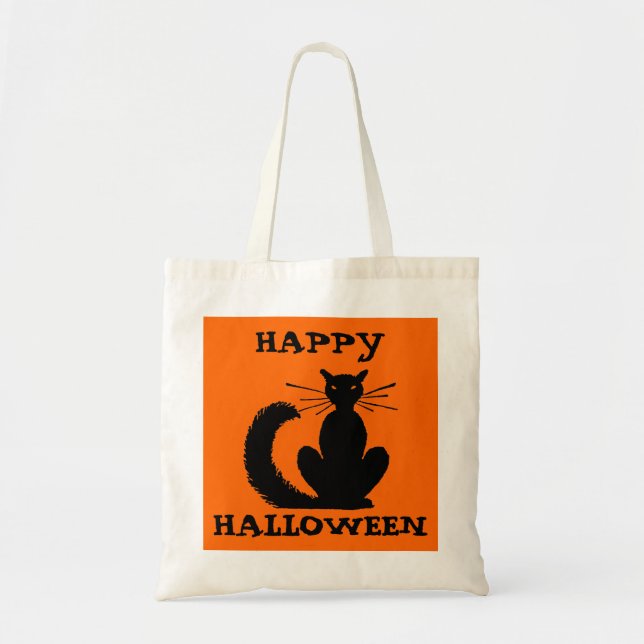 Trick or Treat-Cat Tote Bag (Front)