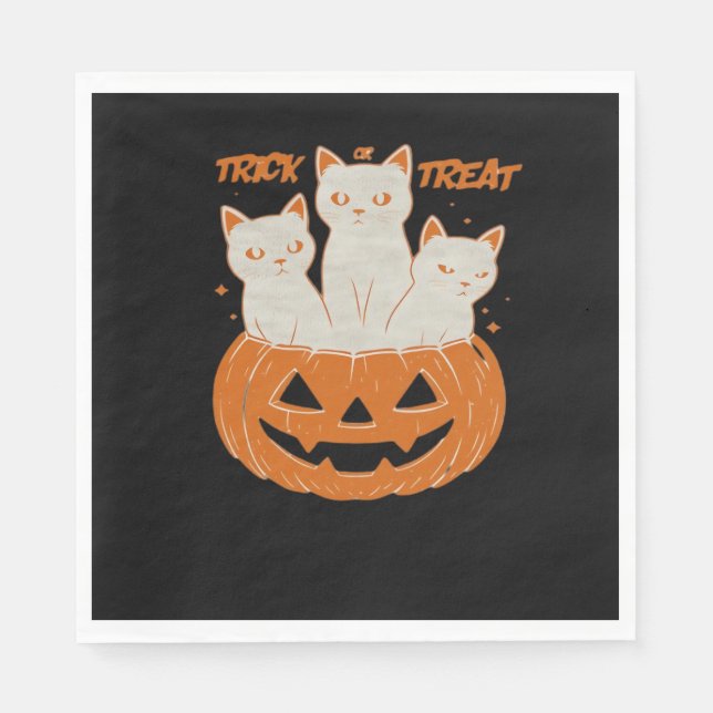 Trick or Treat cats Classic T-Shirt Napkin (Front)