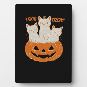 Trick or Treat cats Classic T-Shirt Plaque