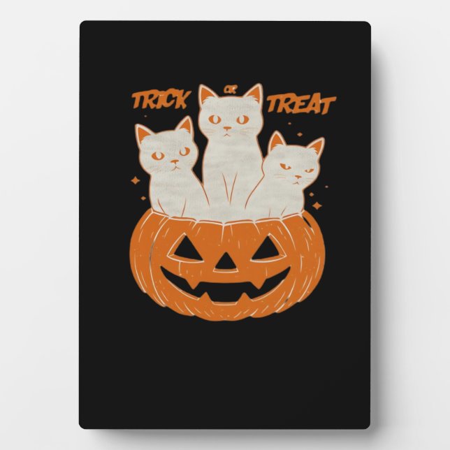 Trick or Treat cats Classic T-Shirt Plaque (Front)