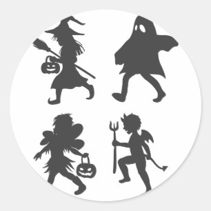 Trick  or treat - Choose background colour Classic Round Sticker