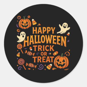 Trick or Treat Classic Round Sticker