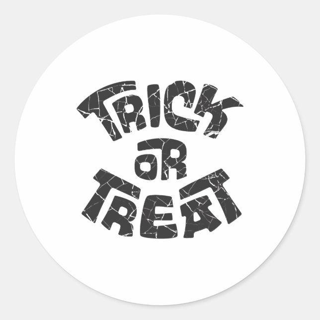 trick or treat classic round sticker (Front)
