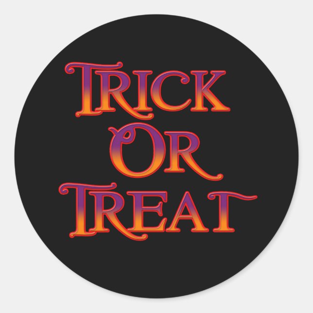 Trick or Treat Classic Round Sticker (Front)