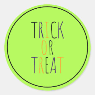 Trick or Treat Classic Round Sticker