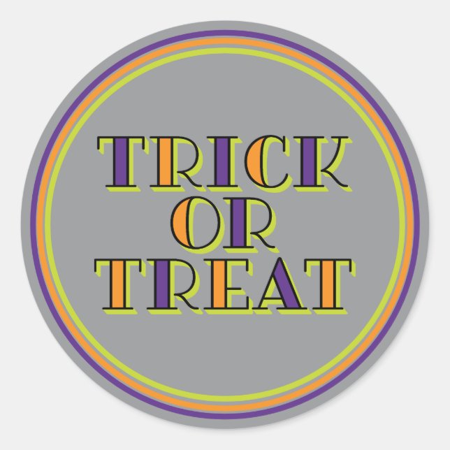 Trick or Treat Classic Round Sticker (Front)