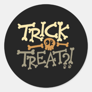 Trick or treat classic round sticker