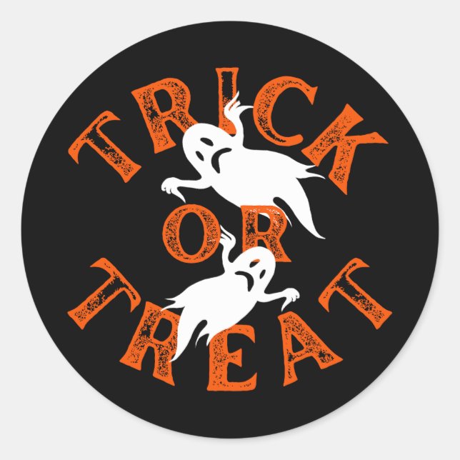 Trick Or Treat Classic Round Sticker (Front)