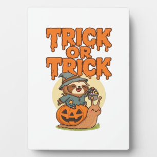 Trick or Treat Classic T-Shirt Plaque