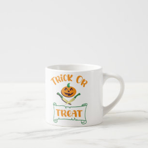 Trick or treat crossbones Halloween pumpkin Espresso Cup