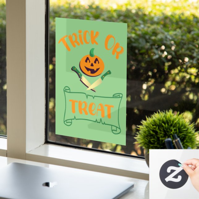 Trick or treat crossbones Halloween pumpkin face (Office)