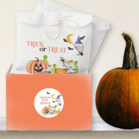 Trick or Treat Cute Ghost Pumpkin and Magic Potion