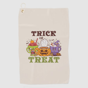 Trick Or Treat – Cute Halloween Coffee Brew Golf Towel