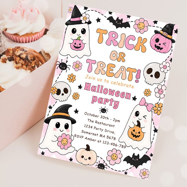 TRICK OR TREAT CUTE HALLOWEEN INVITATION (Creator Uploaded)