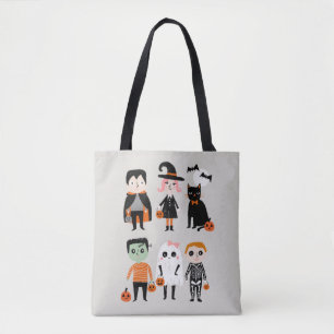 Trick or Treat cute kids illutration Tote Bag
