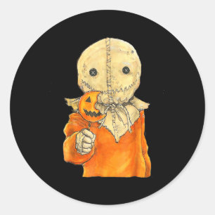 Trick Or Treat Cute Skull Halloween 2025 Costume F Classic Round Sticker