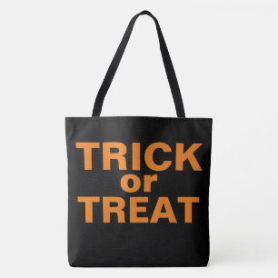 Trick or Treat Design With Type Tote Bag