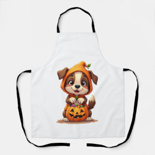 Trick or Treat Dog � Cute Halloween Puppy Shirt Apron