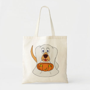 Trick or Treat Dog Ghost Halloween Costume Tote Bag