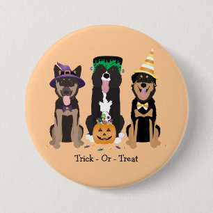 Trick Or Treat Dogs In Halloween Costumes 7.5 Cm Round Badge