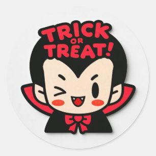 Trick or Treat! - Dracula Classic Round Sticker