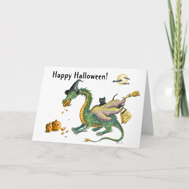 Trick or Treat Dragon card (Front)