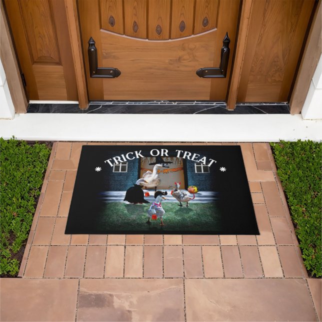 Trick-or-Treat Ducks Halloween Doormat (Outdoor)