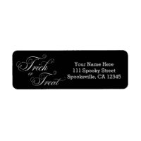 TRICK OR TREAT Elegant Halloween Address Labels