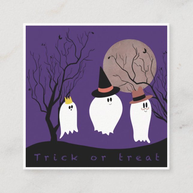 Trick or treat enclosure card (Front)