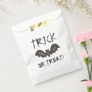 Trick or Treat Flying Black Bat Happy Halloween Favour Bags