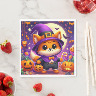 Trick or Treat Fox Napkin
