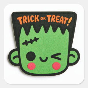 Trick or Treat! - Frankenstein 1 Square Sticker