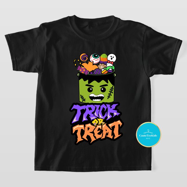 Trick or Treat Frankenstein Halloween T-Shirt (Creator Uploaded)