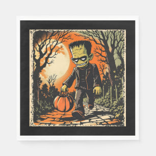 "Trick or Treat Frankie" Replica Circa 1950's Napkin