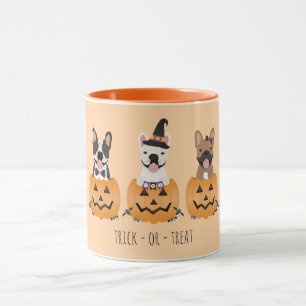 Trick Or Treat French Bulldogs Pumpkin Mug