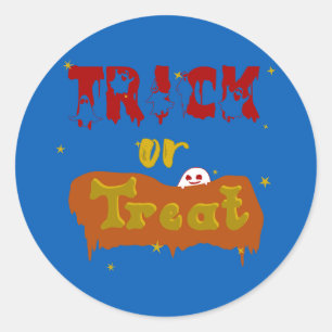 Trick or Treat Funny Boo Halloween Sticker