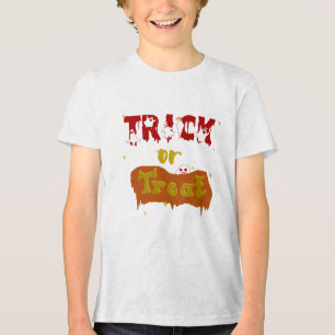 Trick or Treat Funny Boo Halloween Tri-Blend Shirt