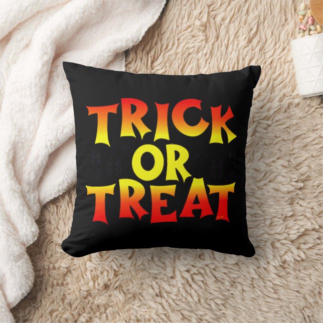 TRICK OR TREAT   funny  halloween  Cushion (Blanket)