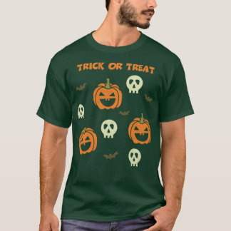 Trick Or Treat Funny Halloween Party Tee Scary Gif