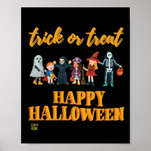 "TRICK OR TREAT" funny Poster