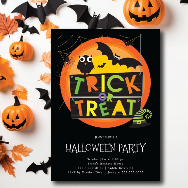 Trick or Treat Gala Halloween  Invitation (Creator Uploaded)