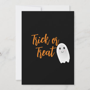 Trick or Treat Ghost Halloween Holiday Card