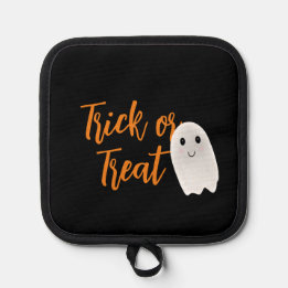 Trick or Treat Ghost Halloween Pot Holder