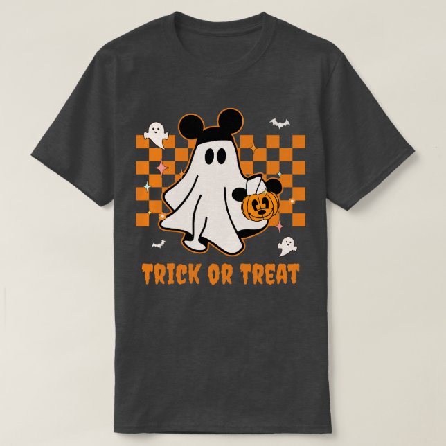 Trick Or Treat Ghost T-Shirt (Design Front)