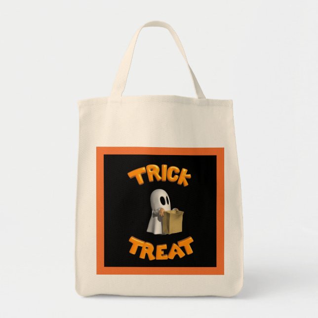 Trick or Treat Ghost - Tote Bag (Front)