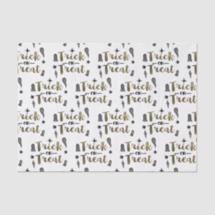 Trick or Treat Ghosts Chic Modern Halloween Party Tissue Paper